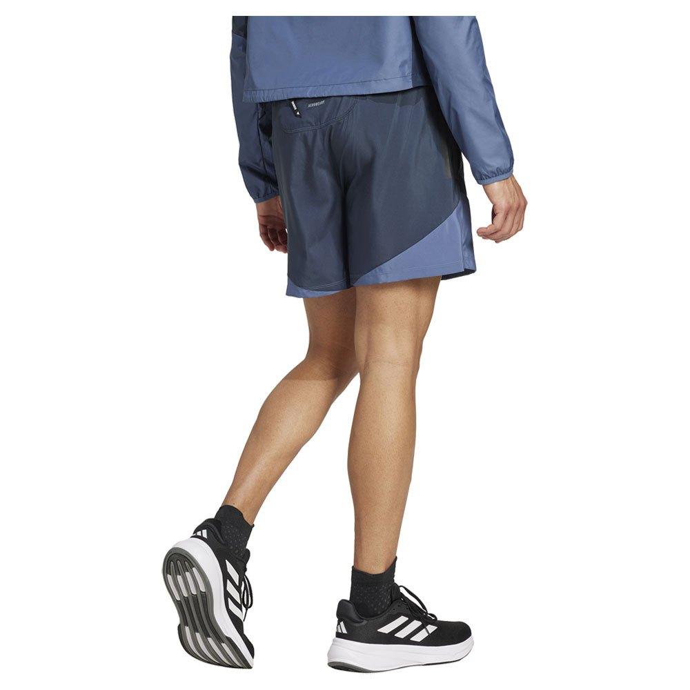 adidas Own The Run Colour Block Short - Blue - Size 2XL - Blue