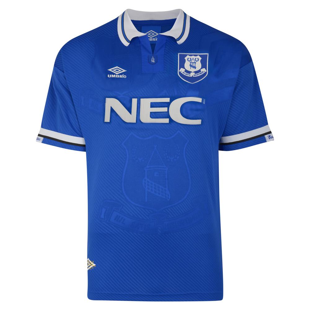 Score Draw Everton Mens SS Home Shirt 1994/95