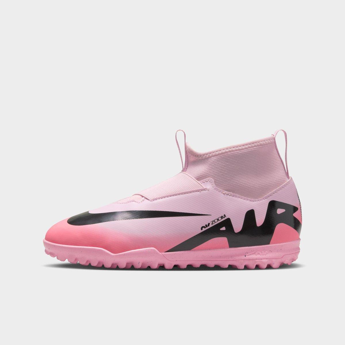 Nike Air Zoom Mercurial Superfly 9 Academy Tf Mad Brilliance - Pink Foam/Black Kids - ['Pink']