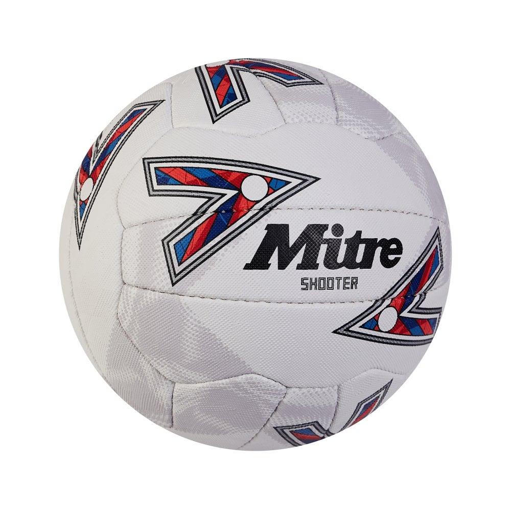 Mitre Shooter Netball - WHITE/RED/BLUE